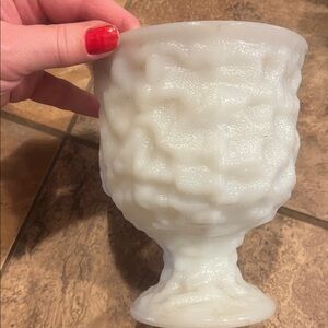 Milk Glass Pedestal Dish